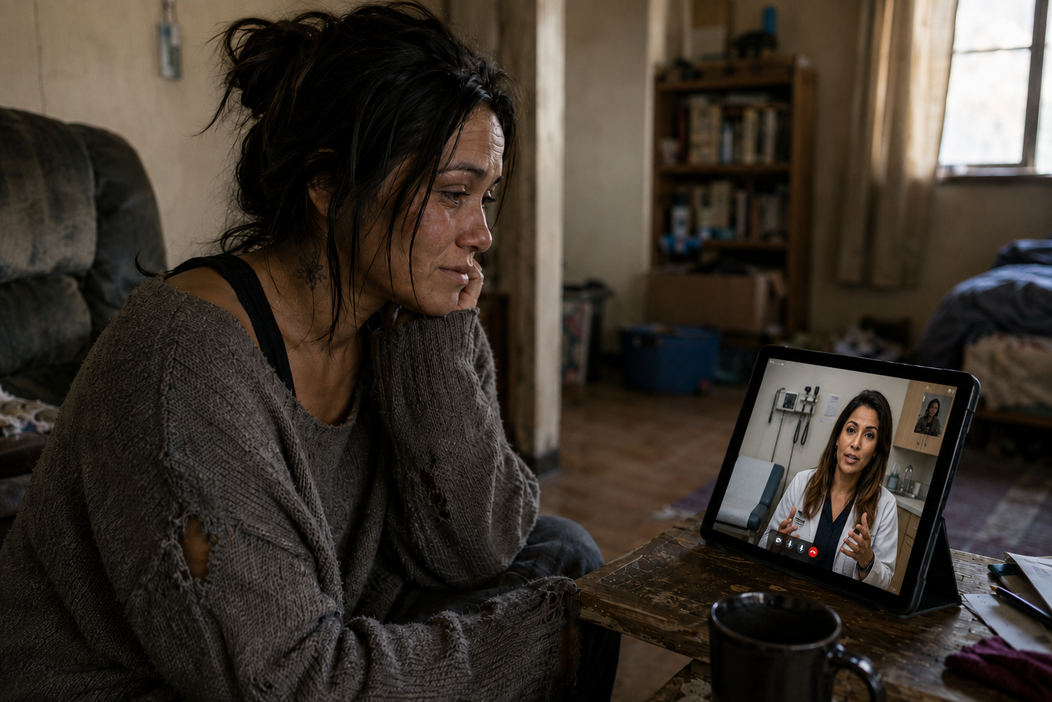 A patient meeting a Metro City physician by video from home