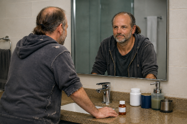 A Metro City patient at home, stable on opioid agonist treatment